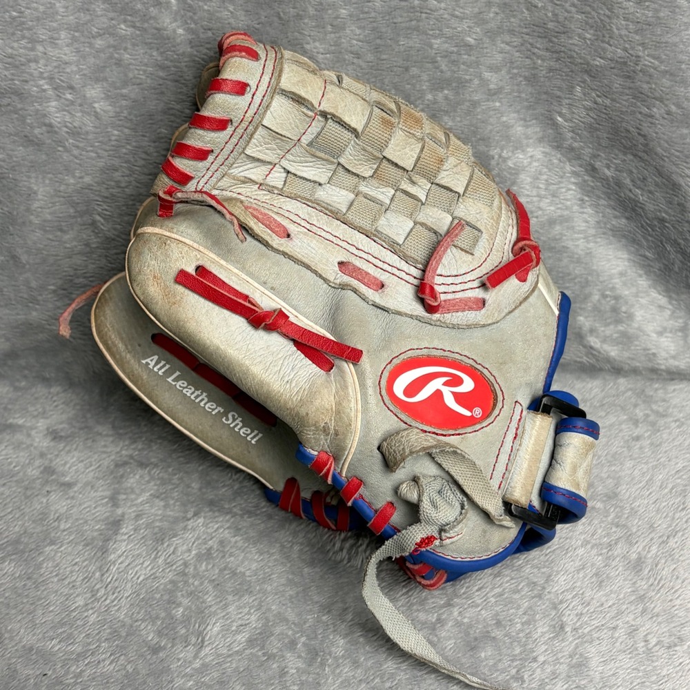 Rawlings Mike Trout Sure Catch 11" Youth Baseball Glove SC110MT Grey Red Blue